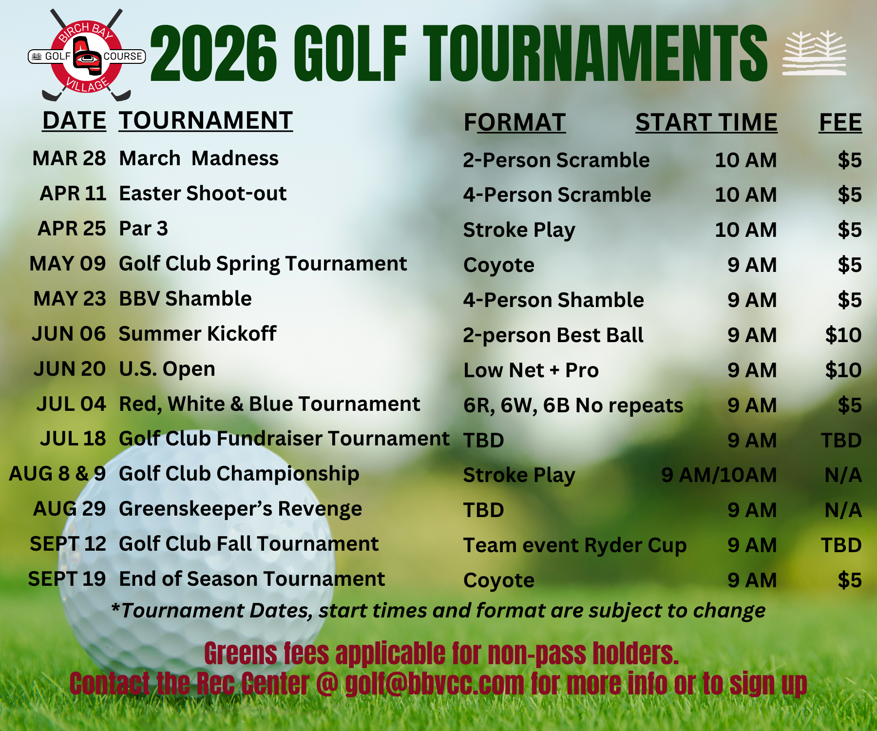 Bbvcc Golf Course – Birch Bay Village Community Club